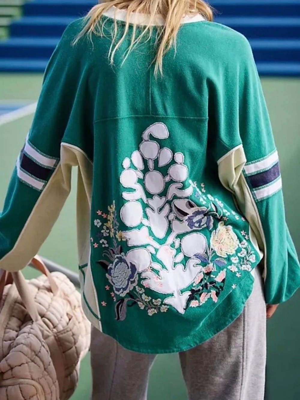 Free People rugby shirt cover up